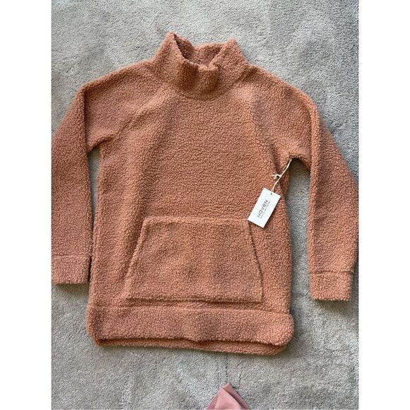 NWT Haven Well Within Womens Sherpa Fleece Funnel Neck sweatshirt, $100 - Picture 2 of 7